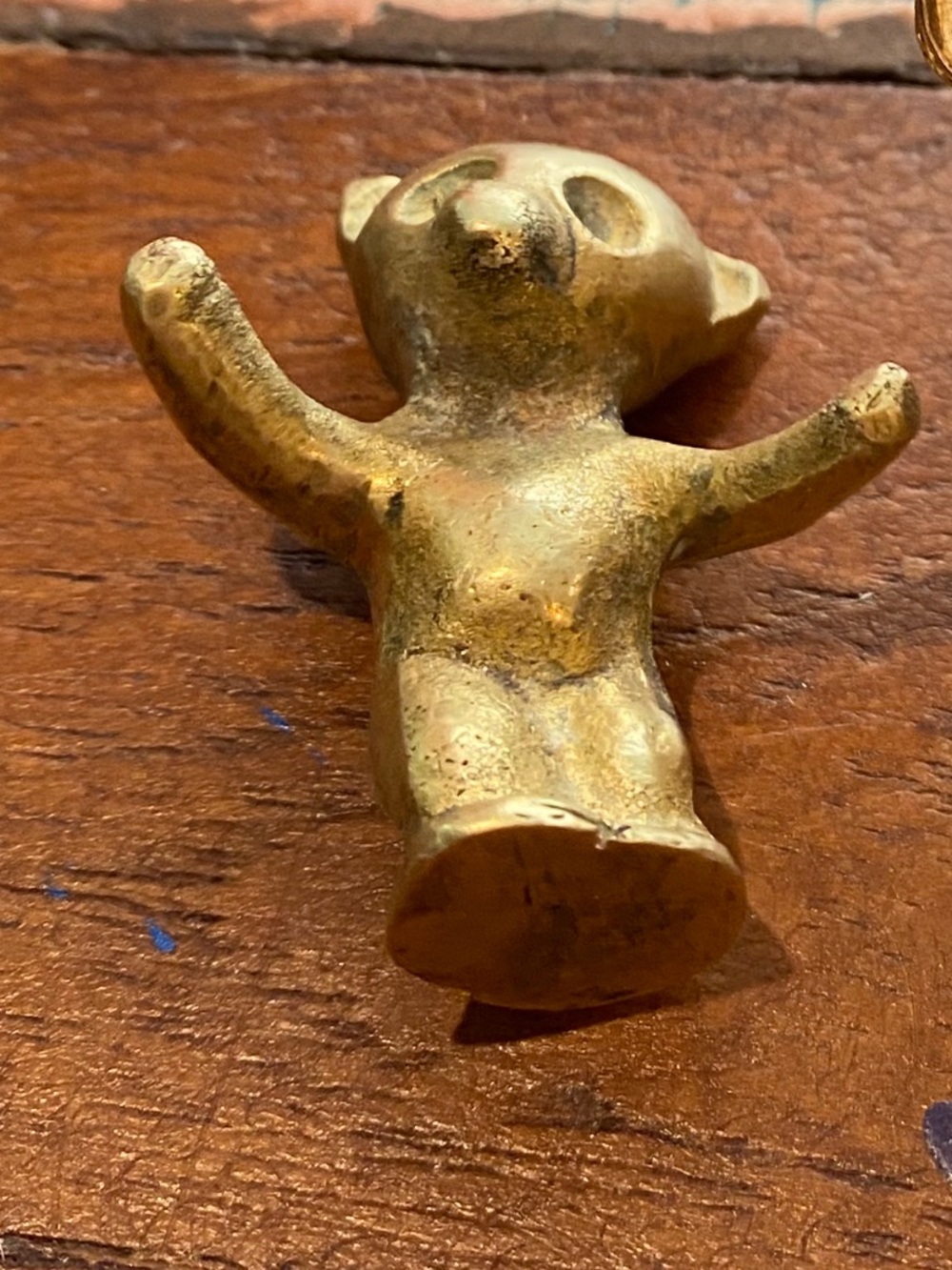 Vintage Brass Bear Figurine Decor